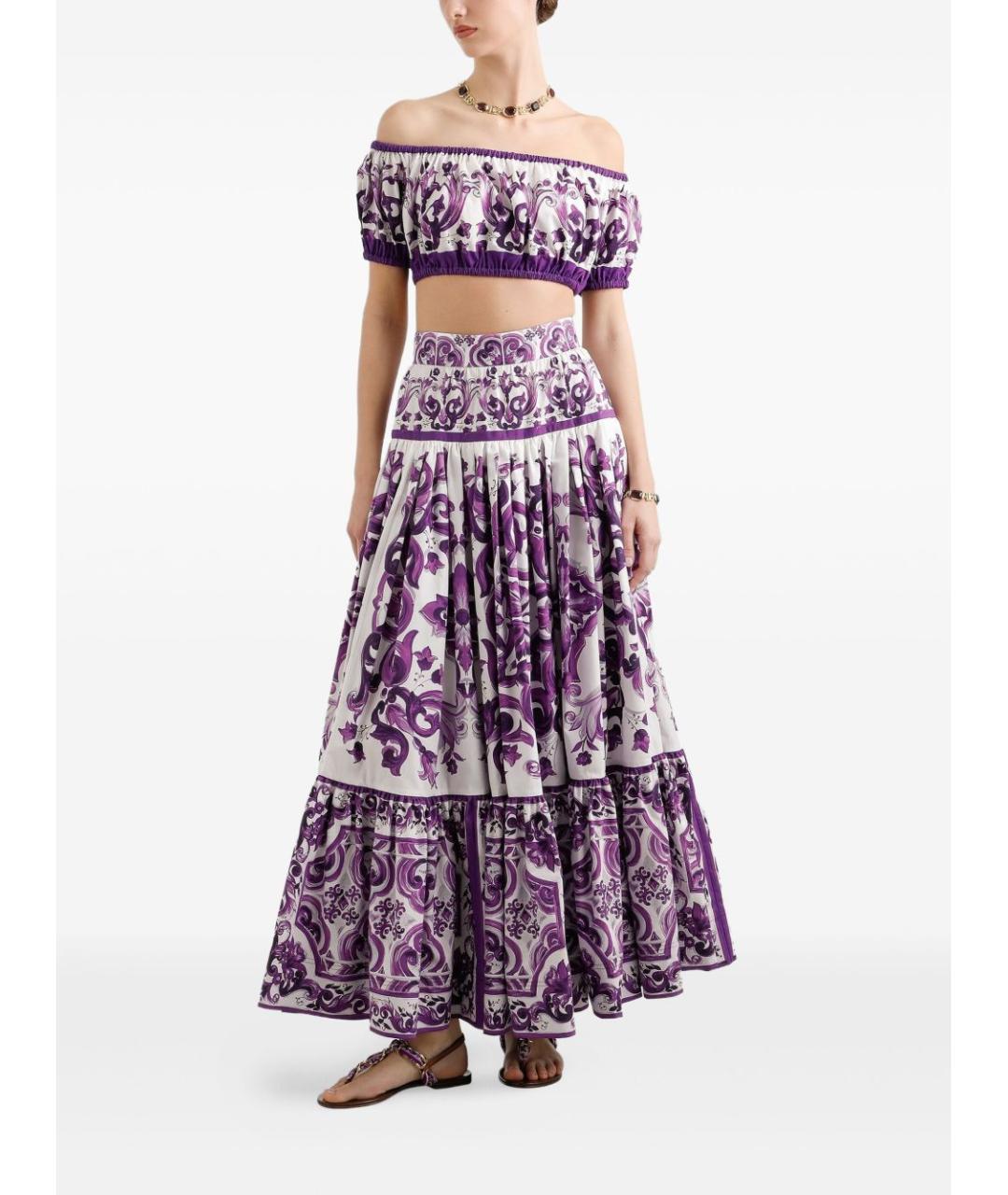 DOLCE&GABBANA Фиолетовая хлопковая майка, фото 2