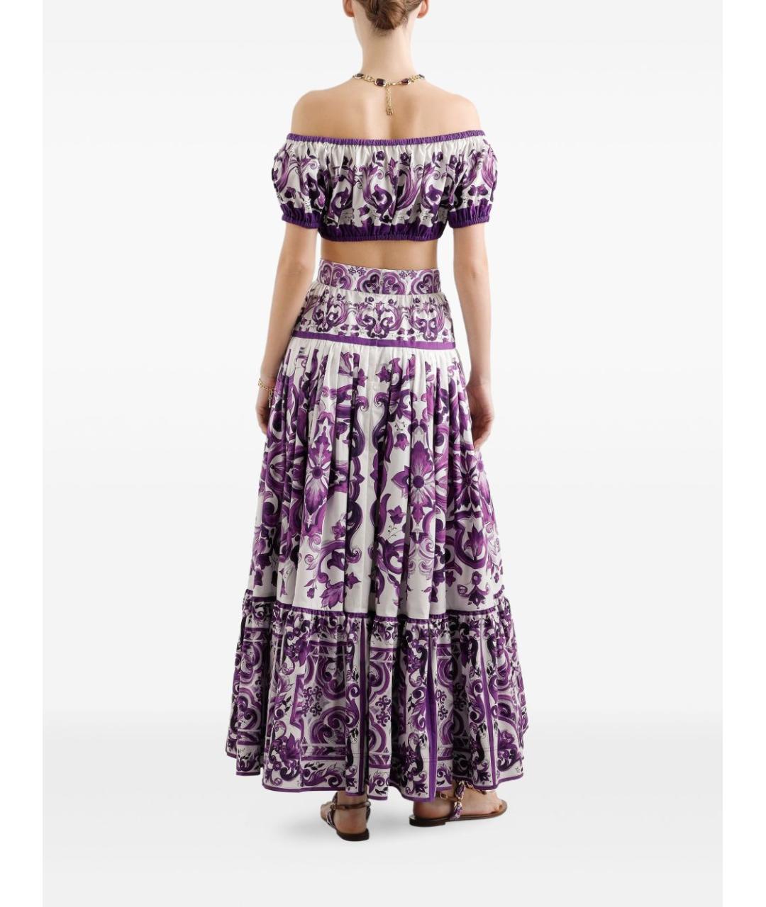 DOLCE&GABBANA Фиолетовая хлопковая майка, фото 3
