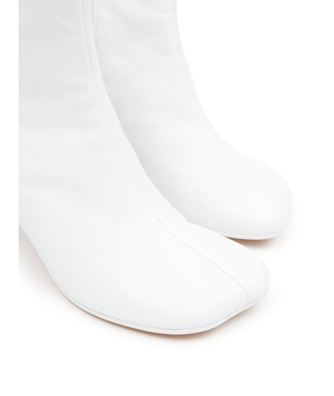 MM6 MAISON MARGIELA Белые кожаные ботинки, фото 2