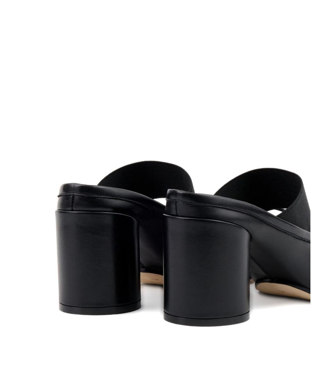 MM6 MAISON MARGIELA Черные кожаные мюли, фото 2