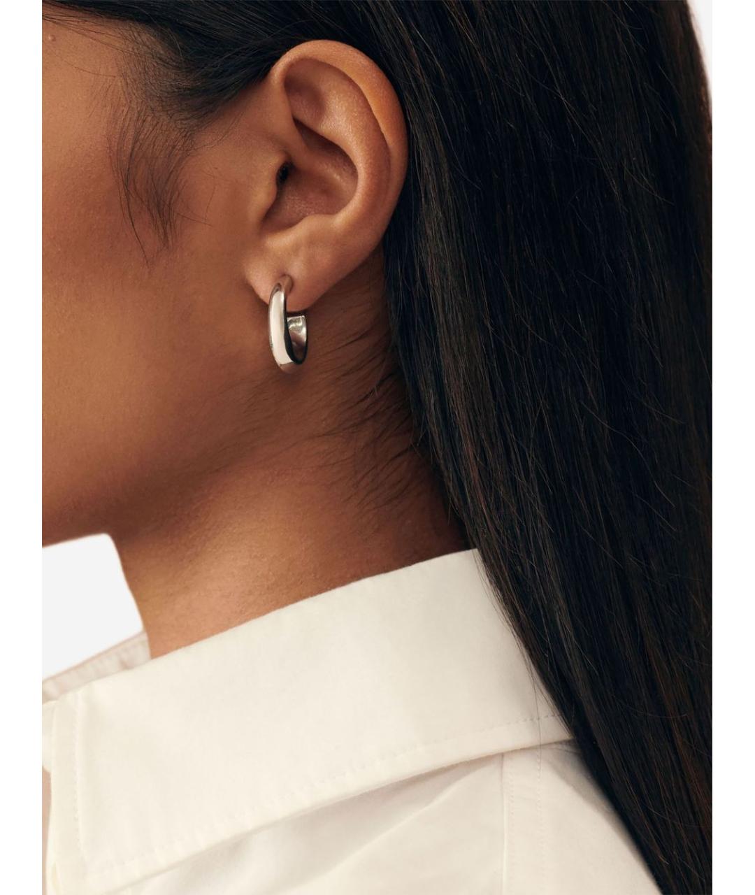 JACQUEMUS Серебряные металлические серьги, фото 2