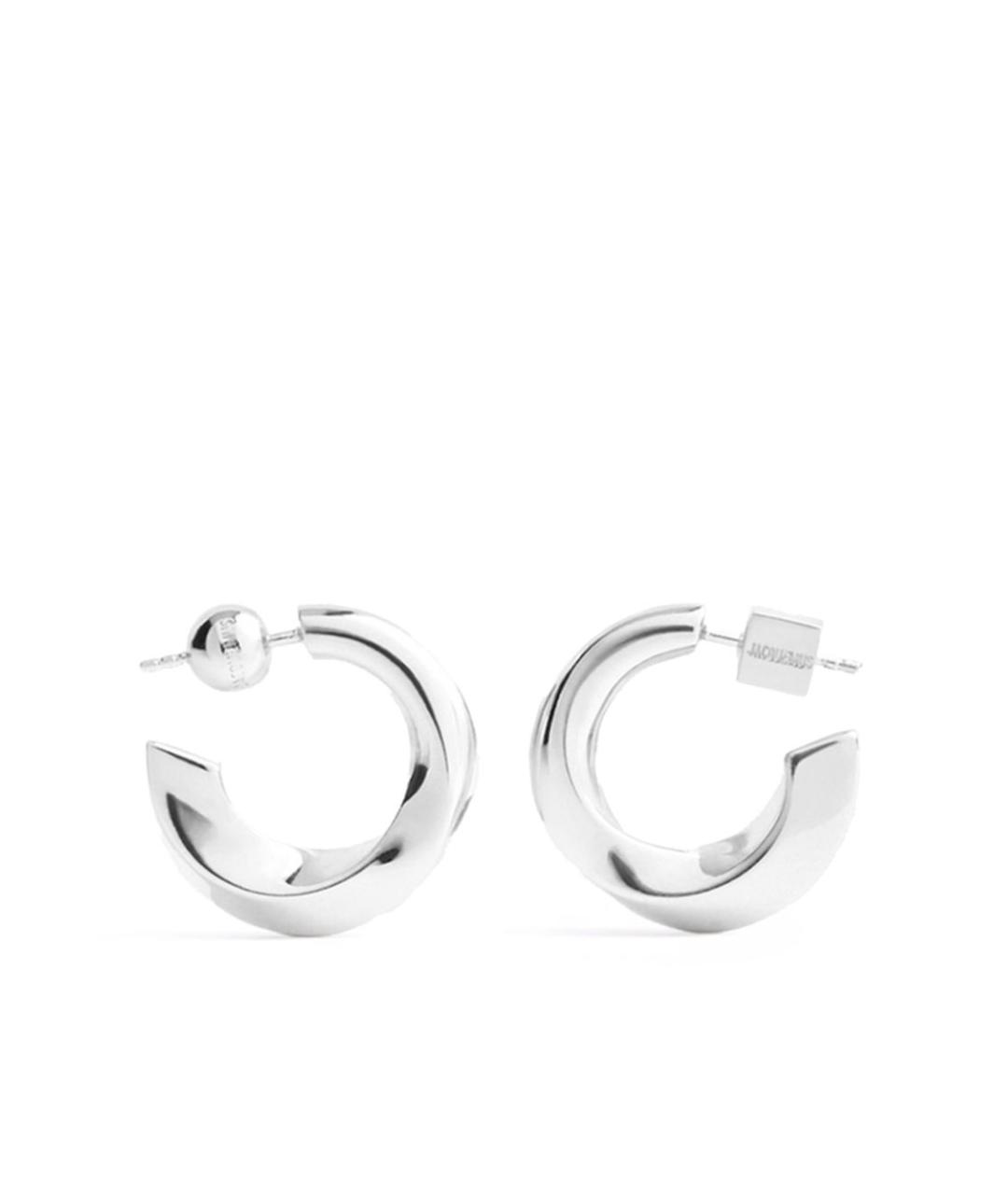 JACQUEMUS Серебряные металлические серьги, фото 1