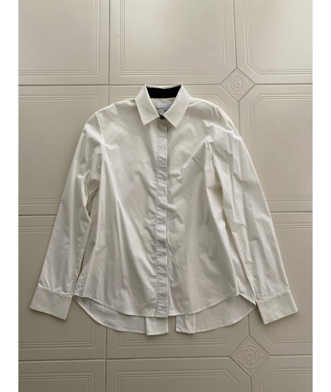 ALEXANDER WANG Белая хлопко-эластановая рубашка, фото 8