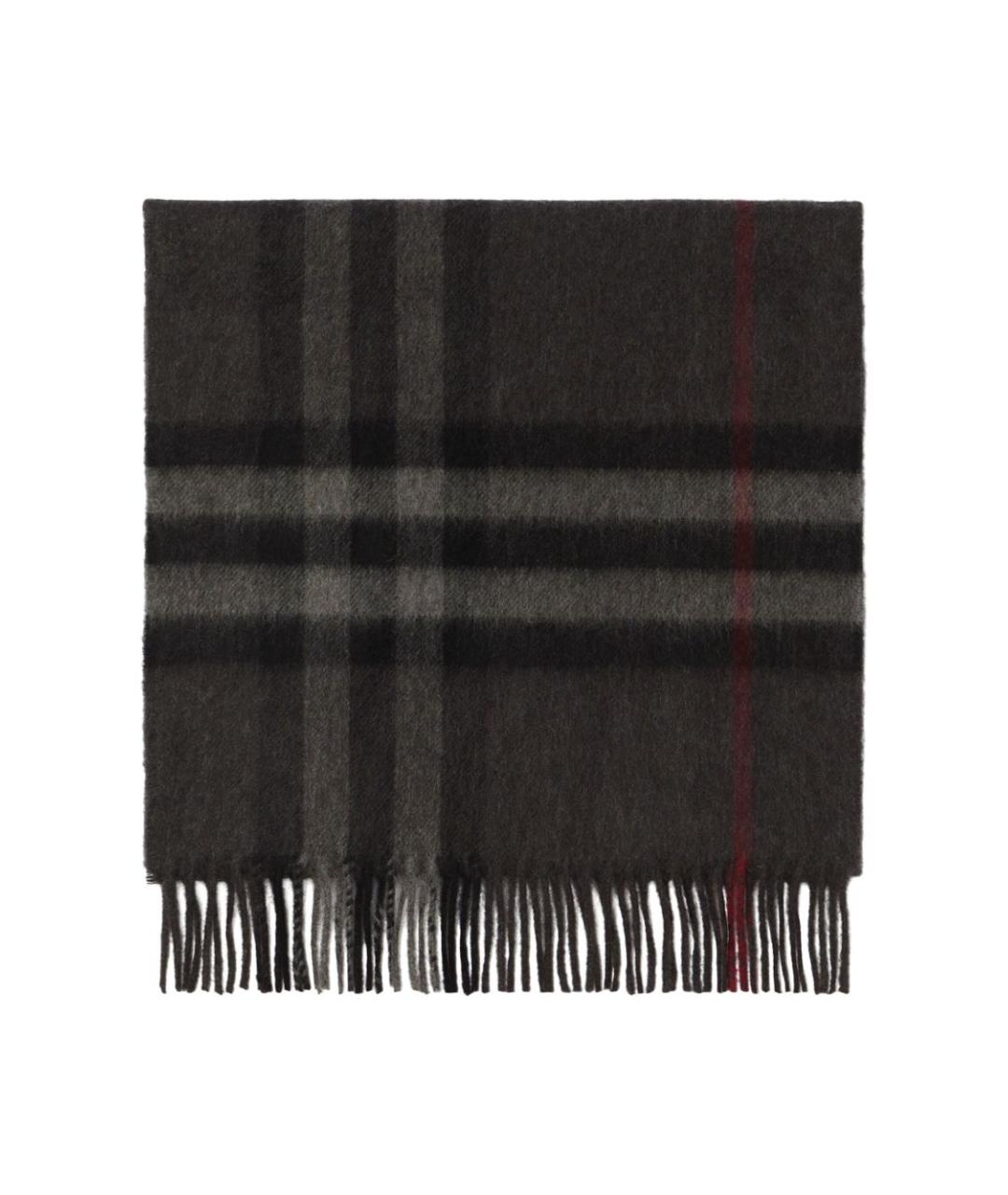 BURBERRY Антрацитовый кашемировый шарф, фото 3
