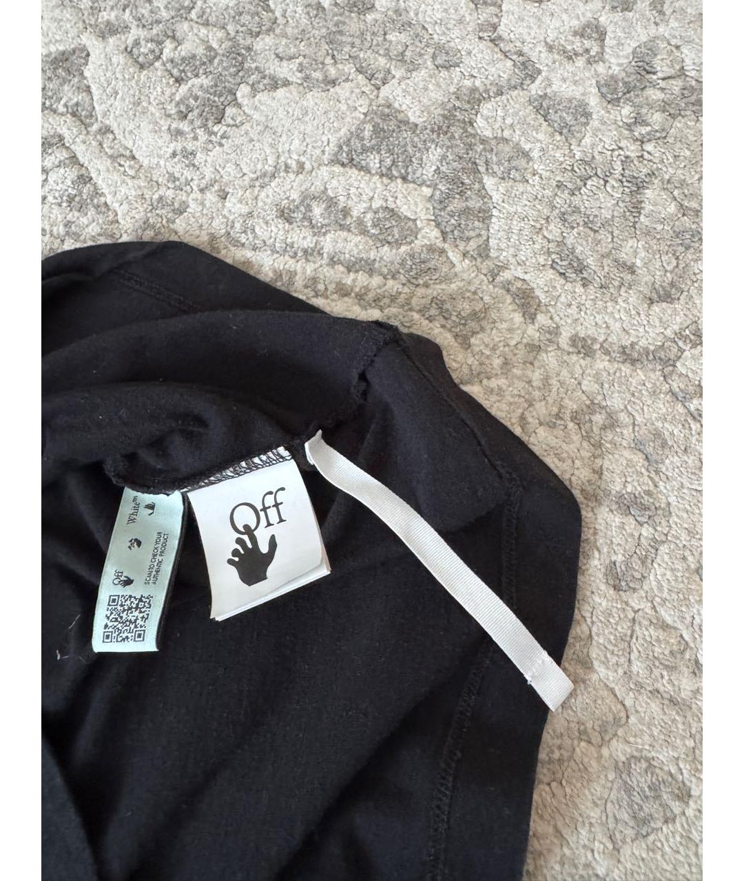 OFF-WHITE Черная хлопковая футболка, фото 4