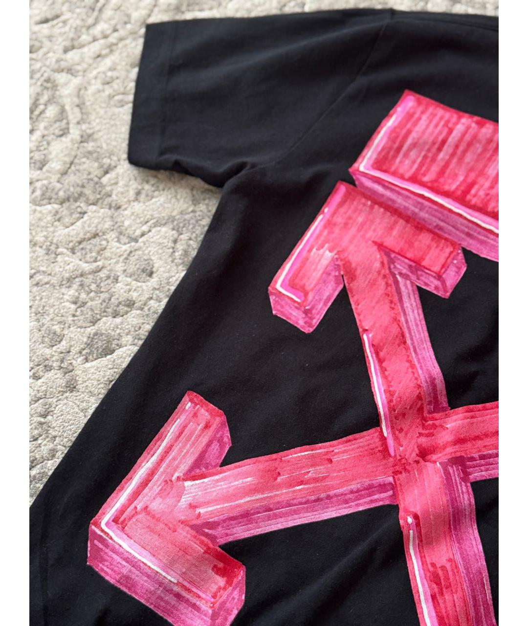 OFF-WHITE Черная хлопковая футболка, фото 6