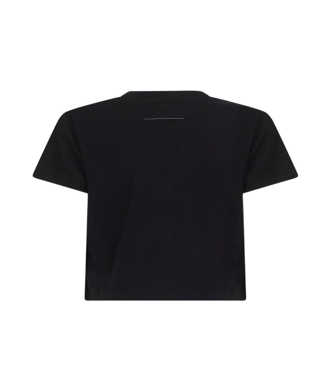 MM6 MAISON MARGIELA Черная хлопковая футболка, фото 2