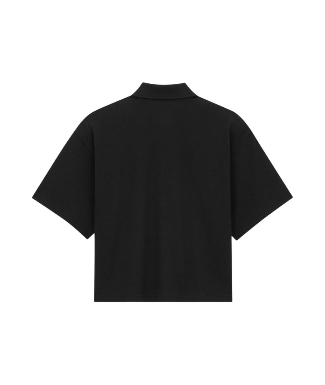 SAINT LAURENT Черная хлопковая футболка, фото 2