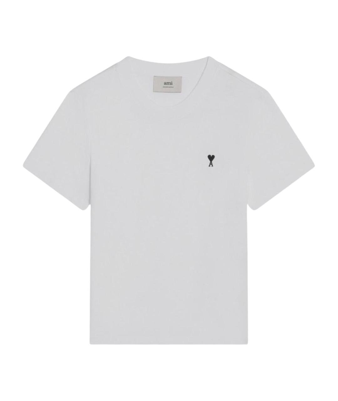 Ami Paris Белая хлопковая футболка, фото 1