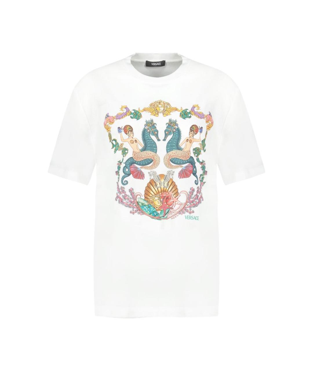 VERSACE Белая хлопковая футболка, фото 1