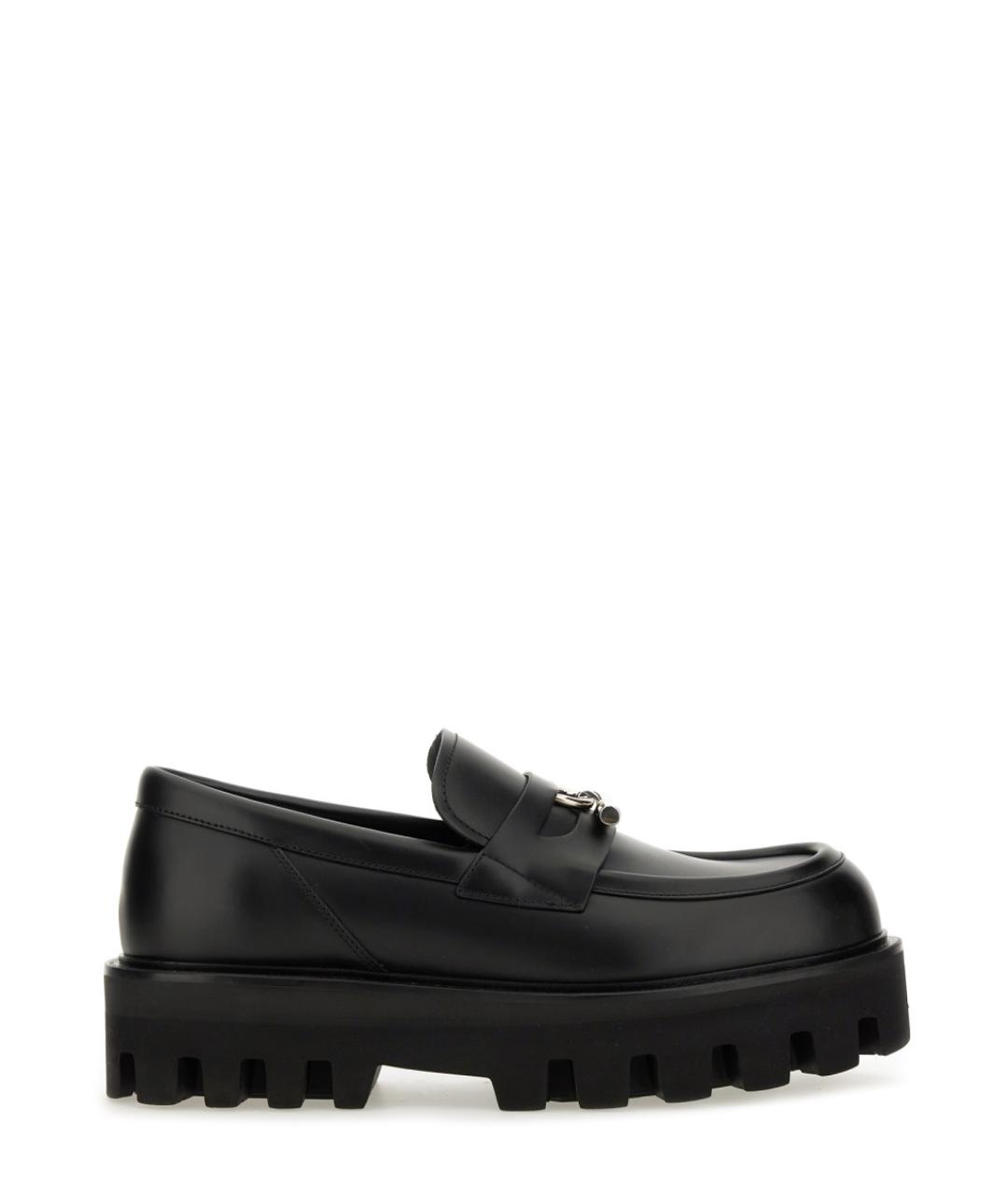 ALEXANDER MCQUEEN Черные кожаные лоферы, фото 1