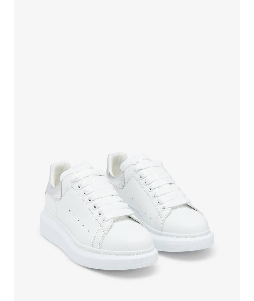 ALEXANDER MCQUEEN Белые кожаные кроссовки, фото 2