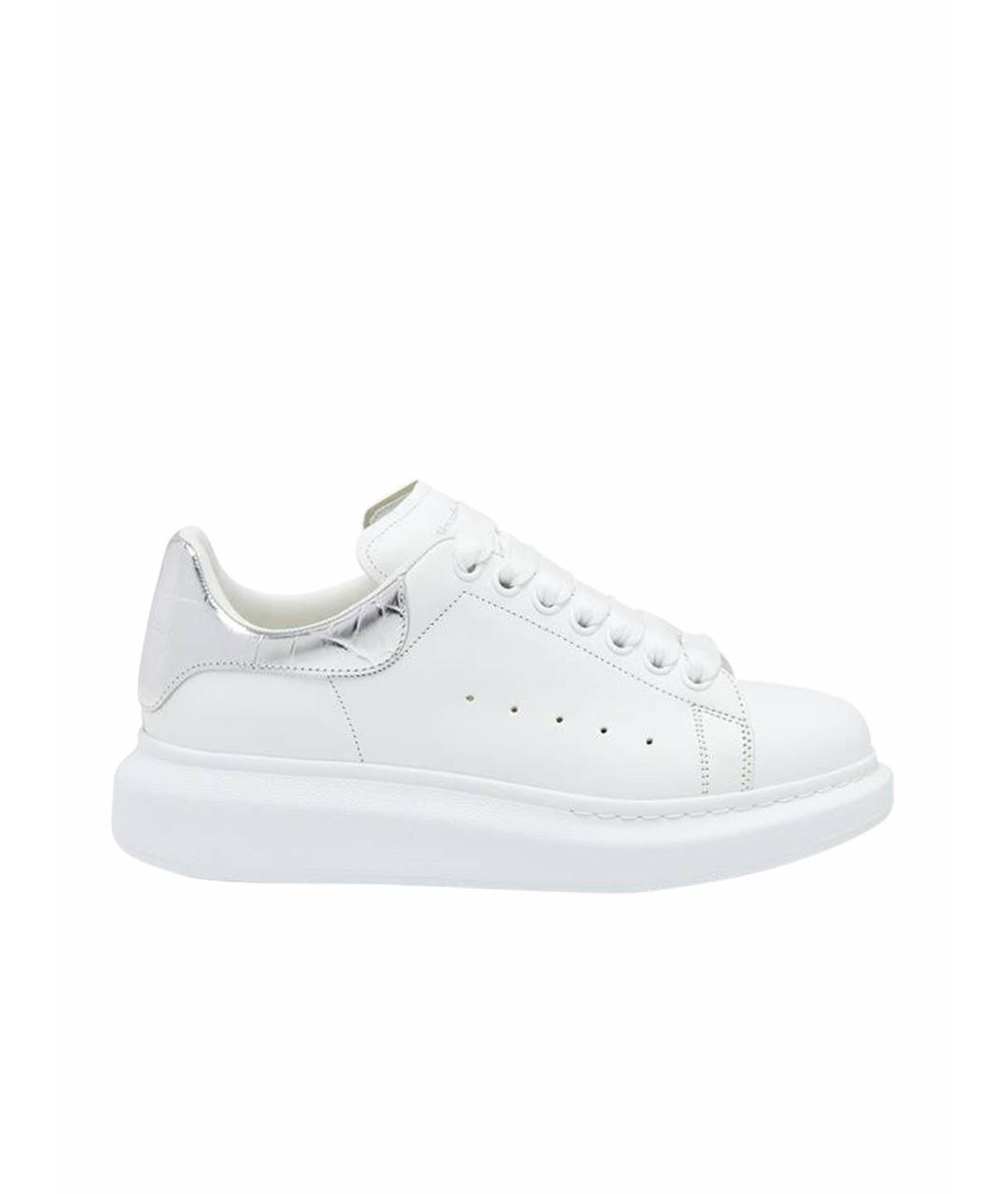 ALEXANDER MCQUEEN Белые кожаные кроссовки, фото 1