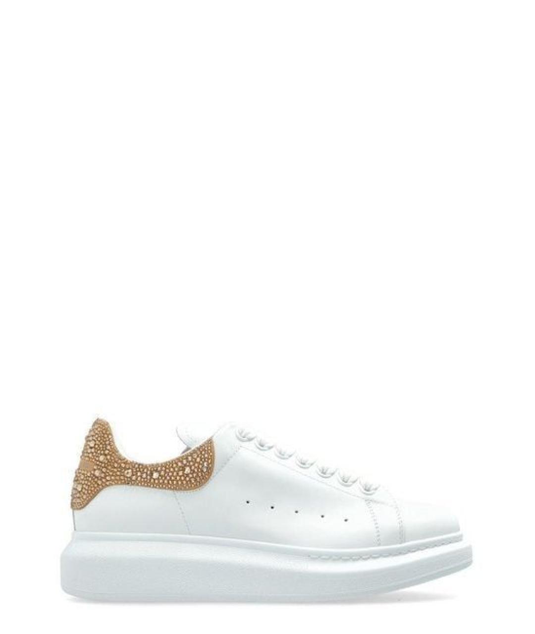 ALEXANDER MCQUEEN Белые кожаные кеды, фото 1