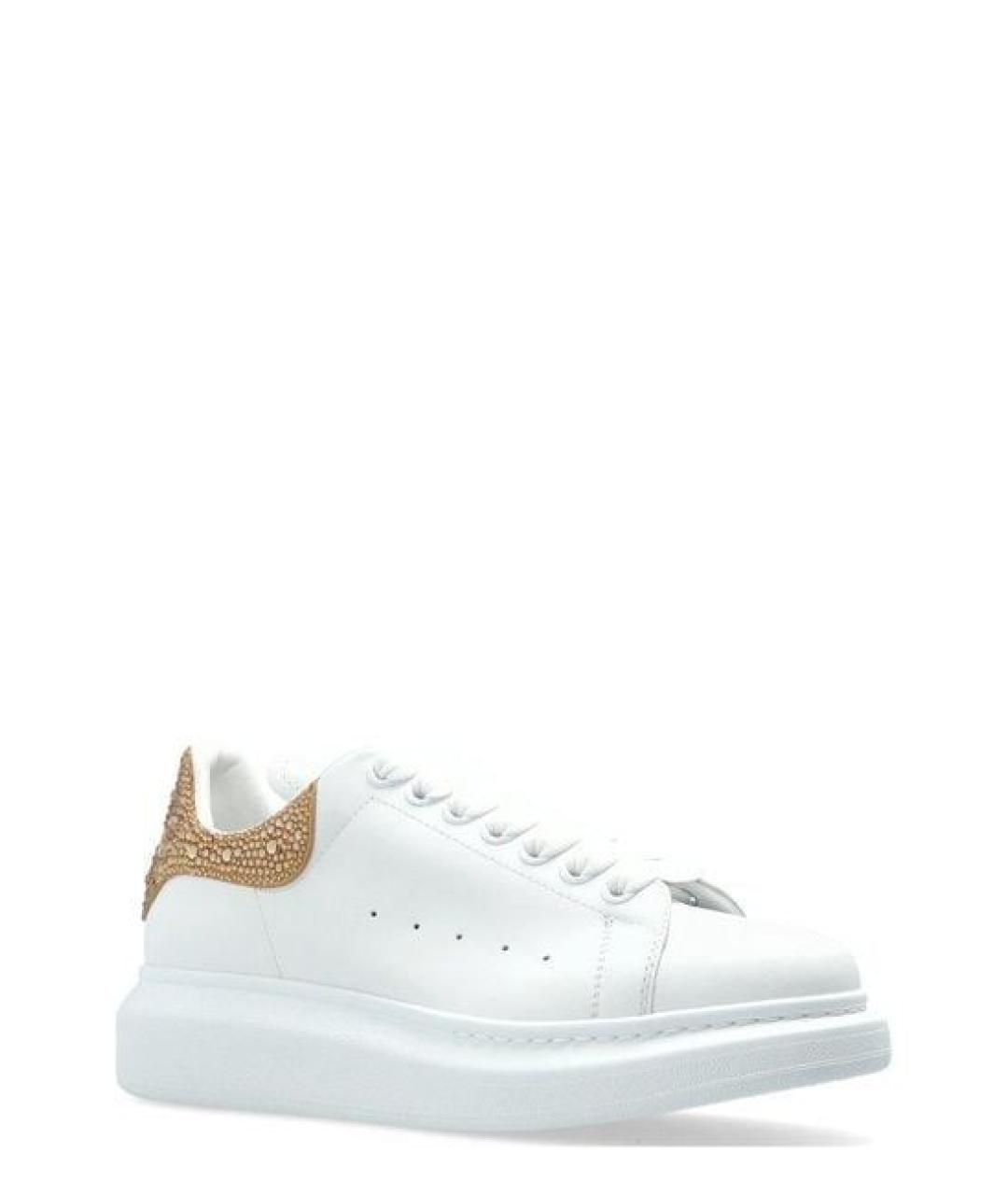 ALEXANDER MCQUEEN Белые кожаные кеды, фото 2