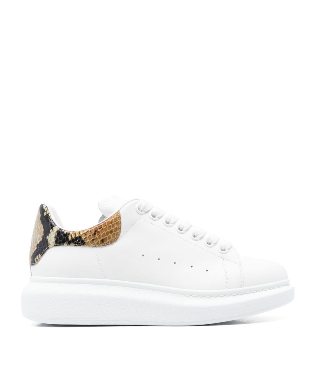 ALEXANDER MCQUEEN Белые кожаные кроссовки, фото 1