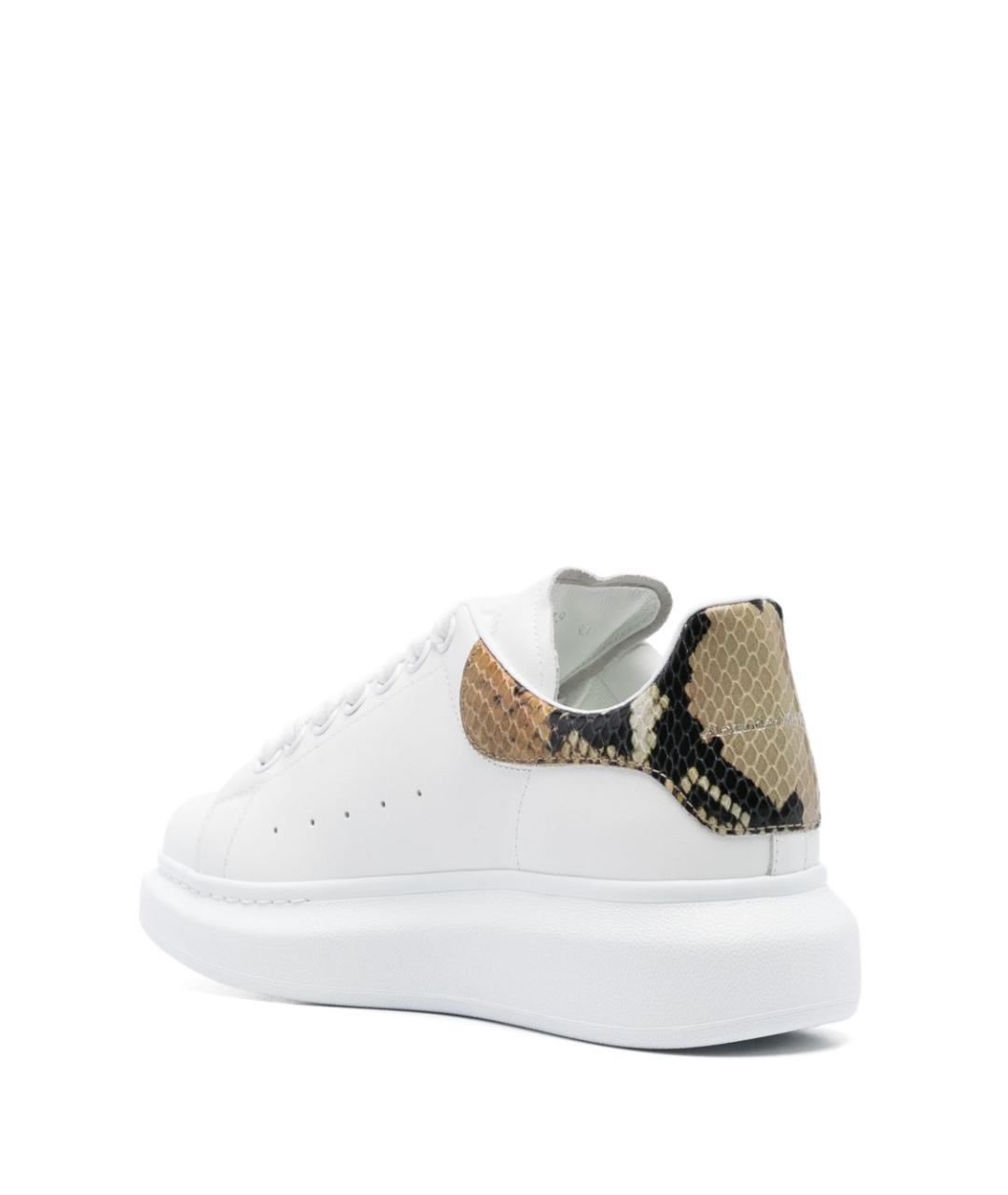 ALEXANDER MCQUEEN Белые кожаные кроссовки, фото 4