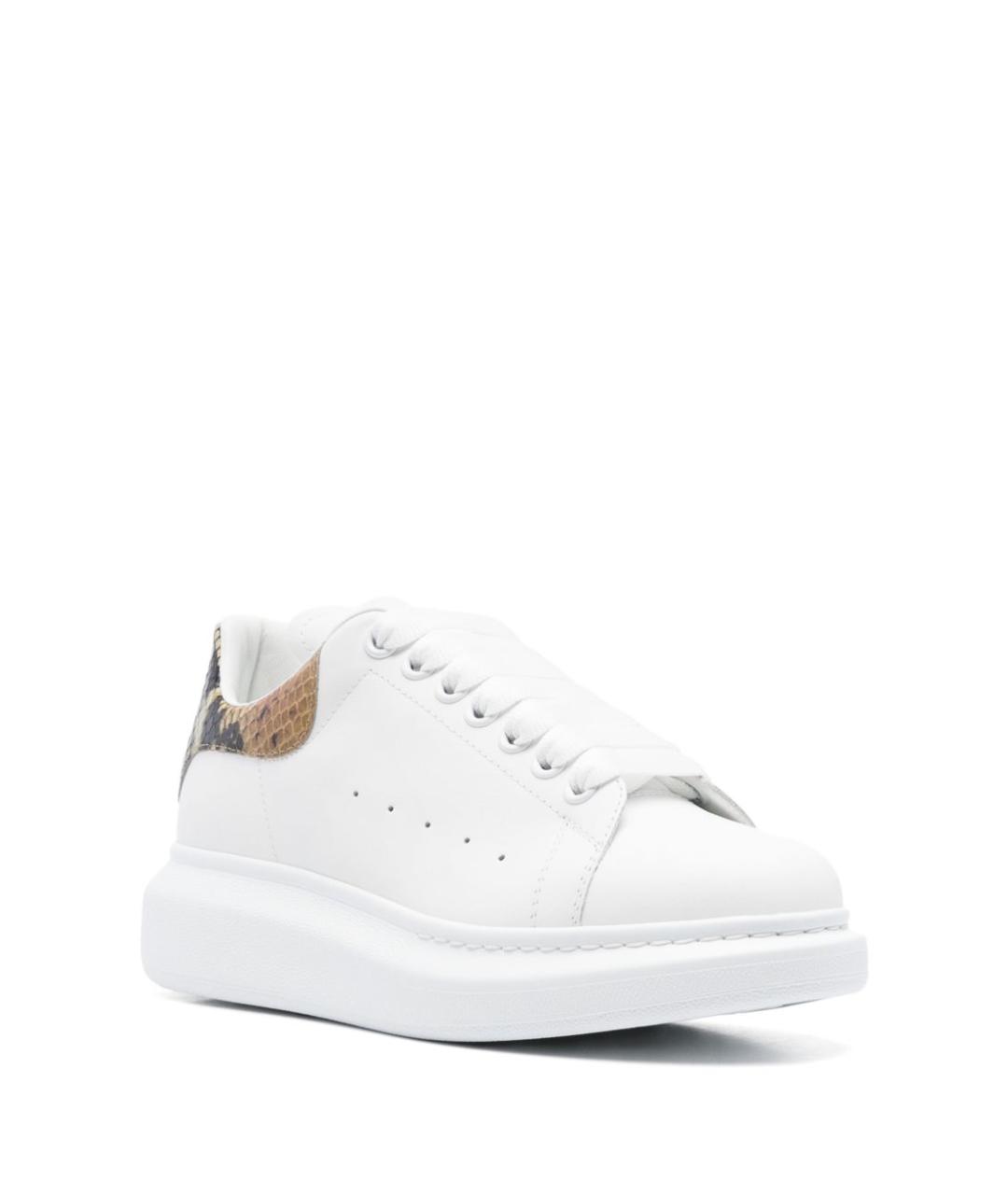 ALEXANDER MCQUEEN Белые кожаные кроссовки, фото 2