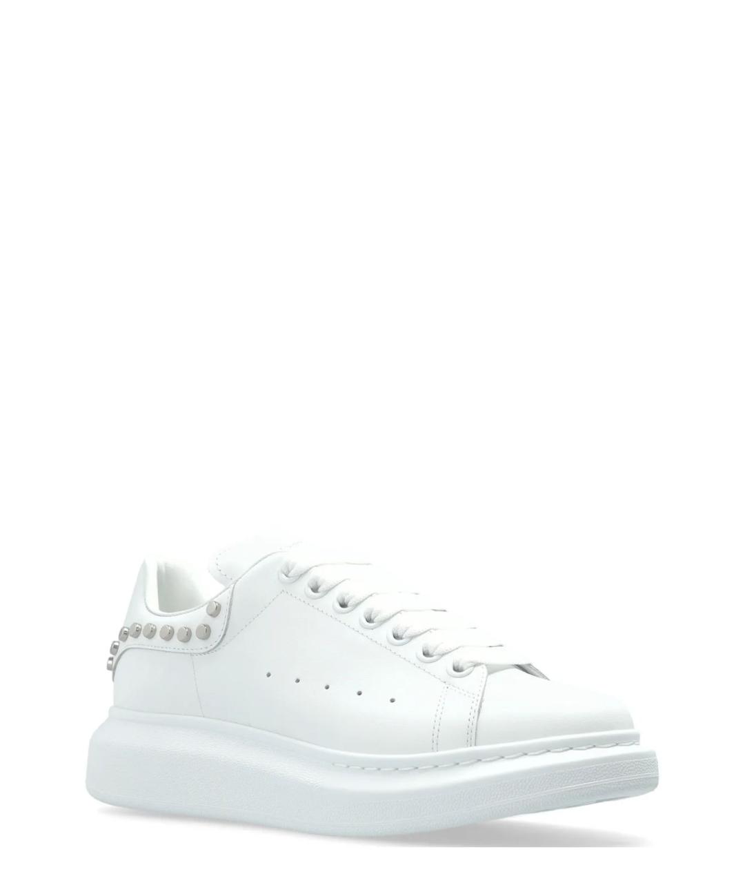 ALEXANDER MCQUEEN Белые кожаные кеды, фото 2