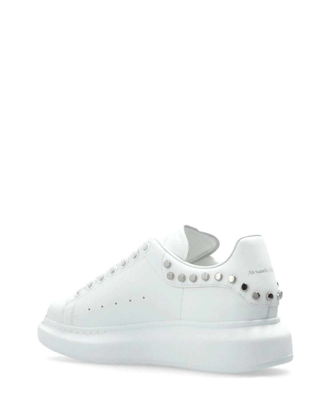 ALEXANDER MCQUEEN Белые кожаные кеды, фото 3