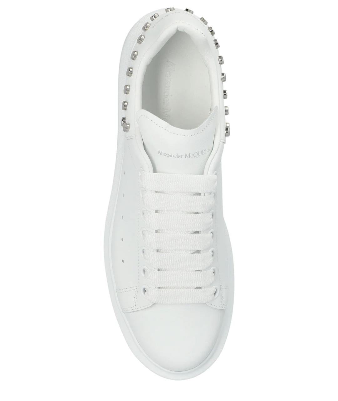 ALEXANDER MCQUEEN Белые кожаные кеды, фото 4