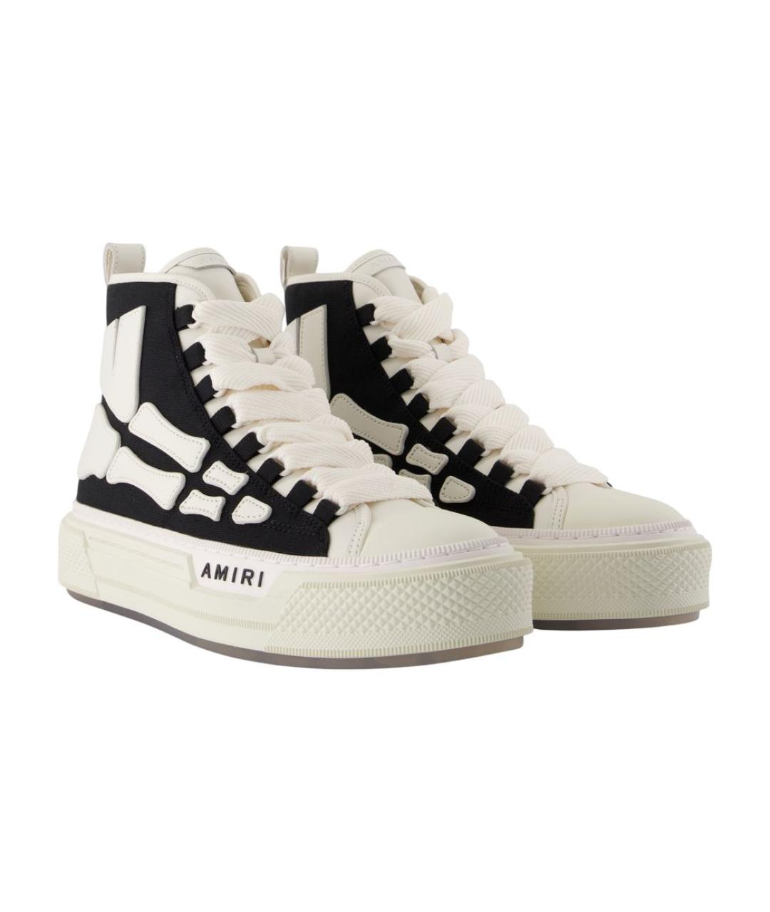 AMIRI Черные текстильные высокие кроссовки / кеды, фото 2