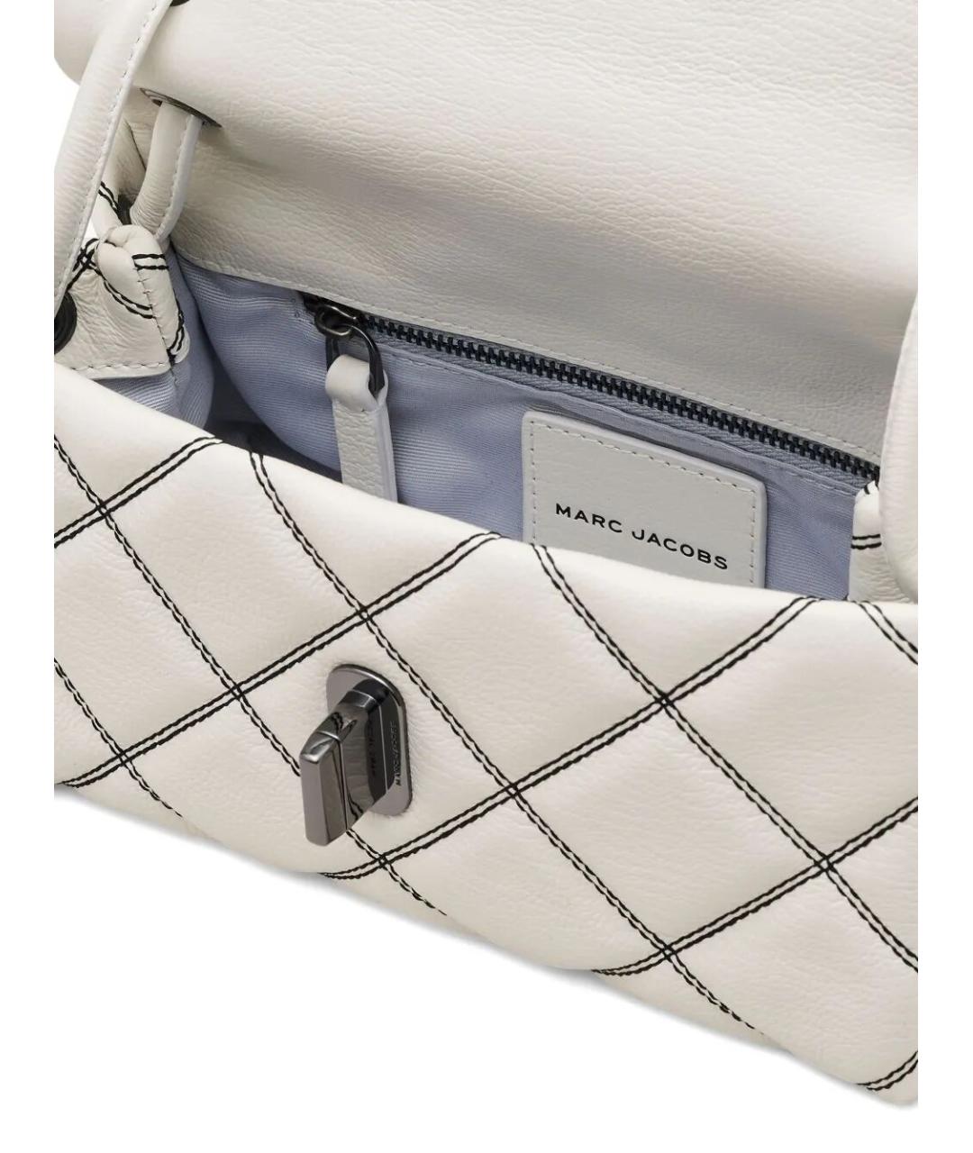 MARC JACOBS Белая кожаная сумка через плечо, фото 5