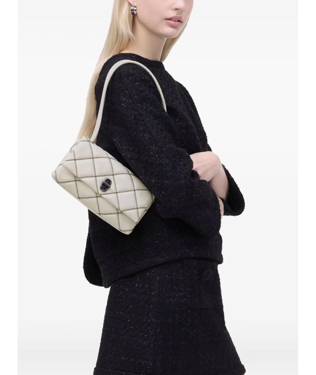 MARC JACOBS Белая кожаная сумка через плечо, фото 3