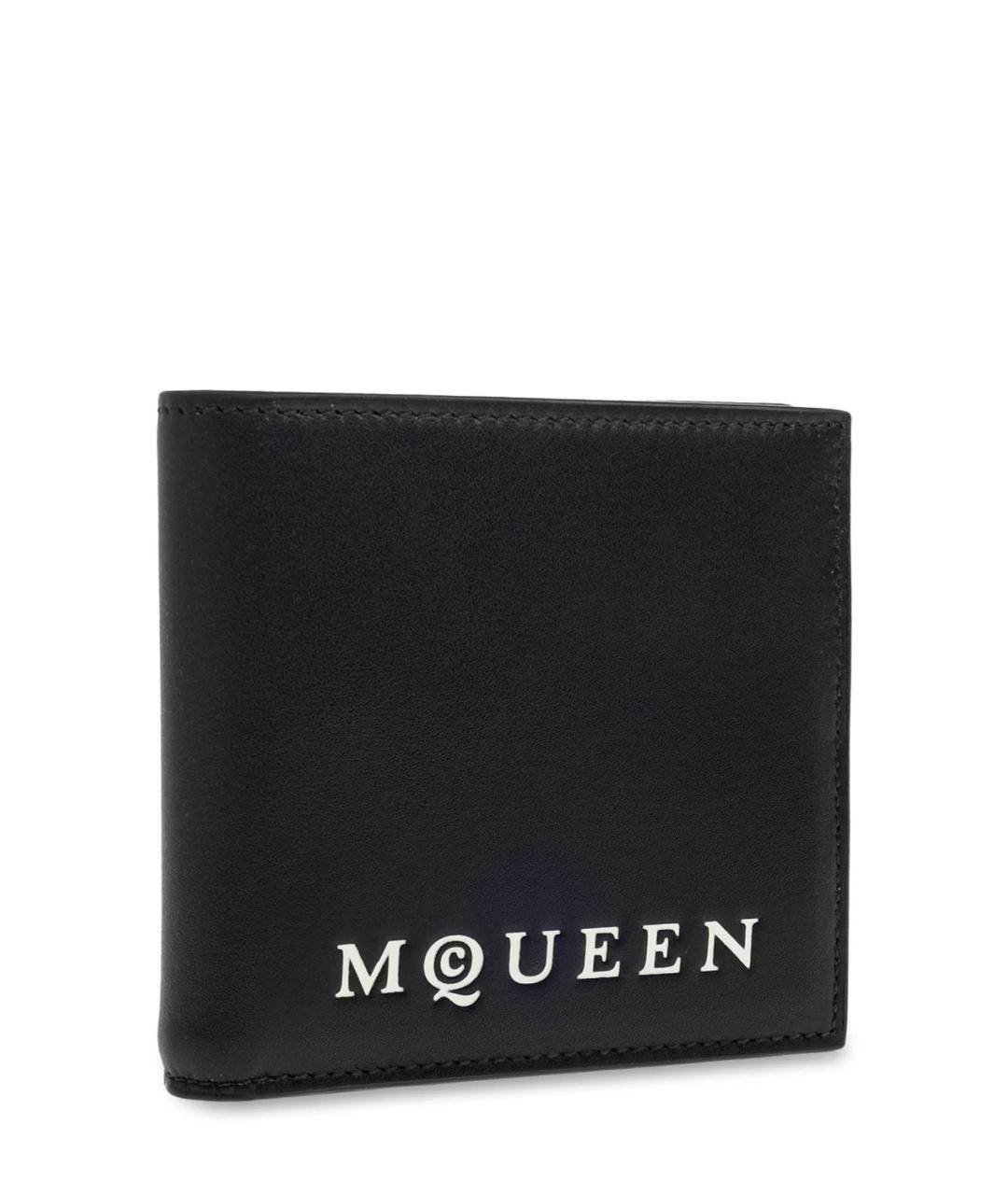 ALEXANDER MCQUEEN Черный кожаный кошелек, фото 3