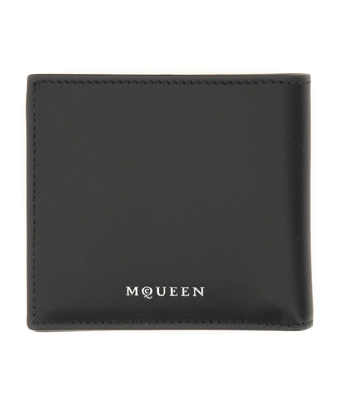 ALEXANDER MCQUEEN Черный кожаный кошелек, фото 2
