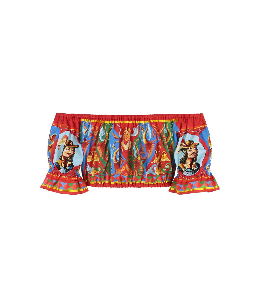 DOLCE&GABBANA Красная хлопковая блузы, фото 2
