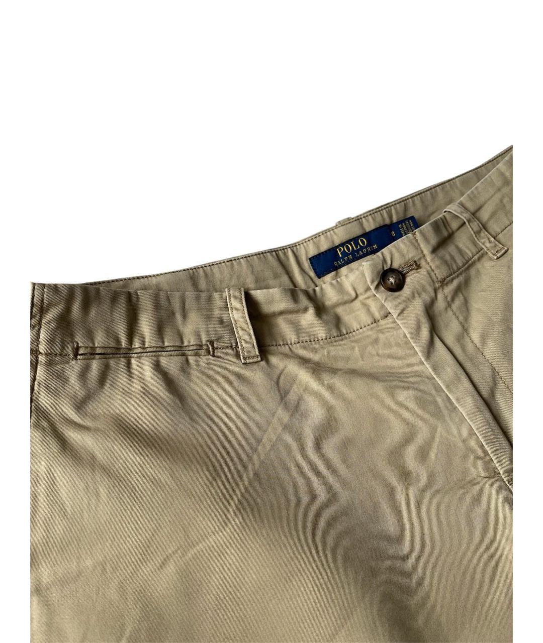 POLO RALPH LAUREN Бежевые хлопковые шорты, фото 2
