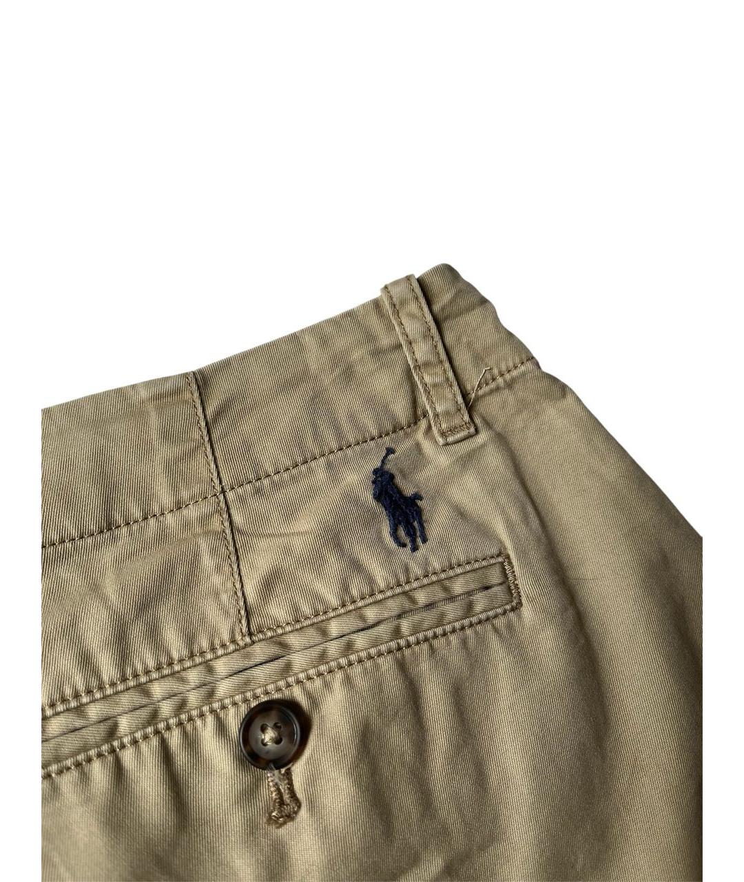 POLO RALPH LAUREN Бежевые хлопковые шорты, фото 6