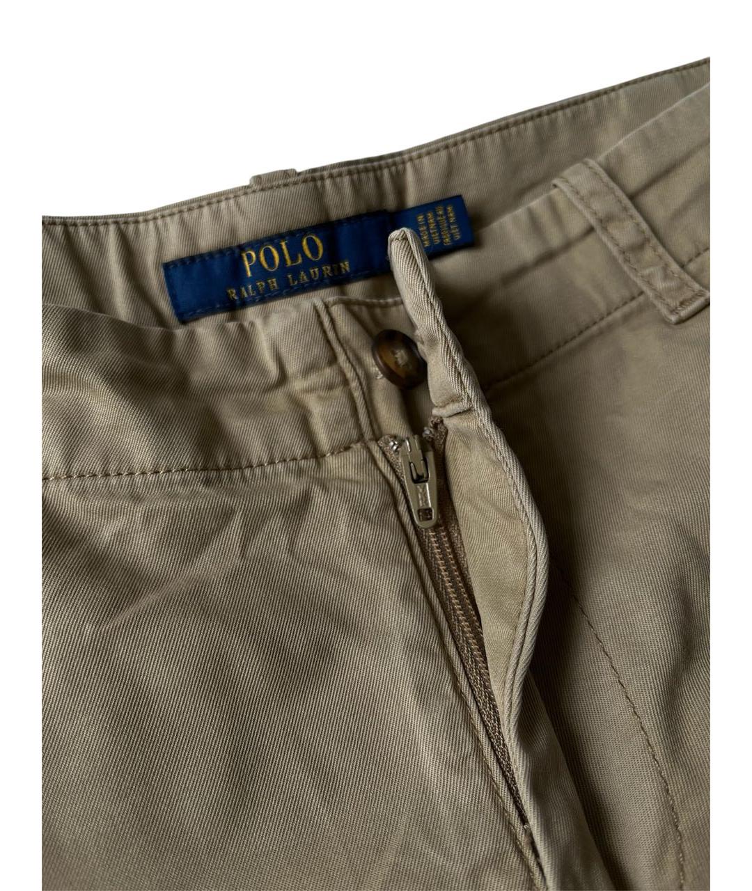 POLO RALPH LAUREN Бежевые хлопковые шорты, фото 4