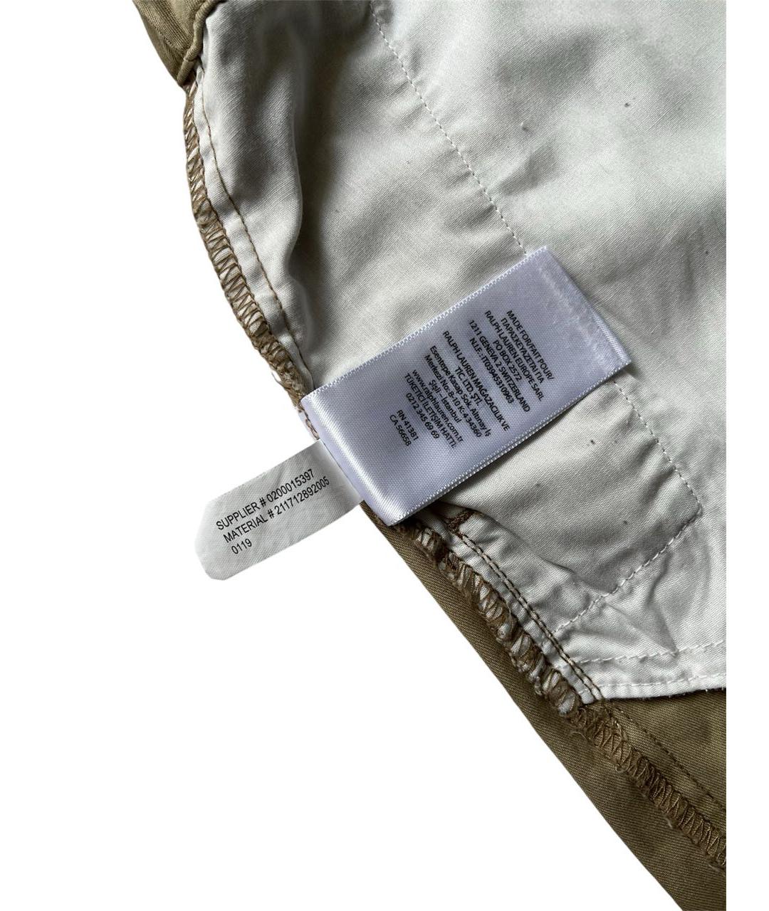 POLO RALPH LAUREN Бежевые хлопковые шорты, фото 8