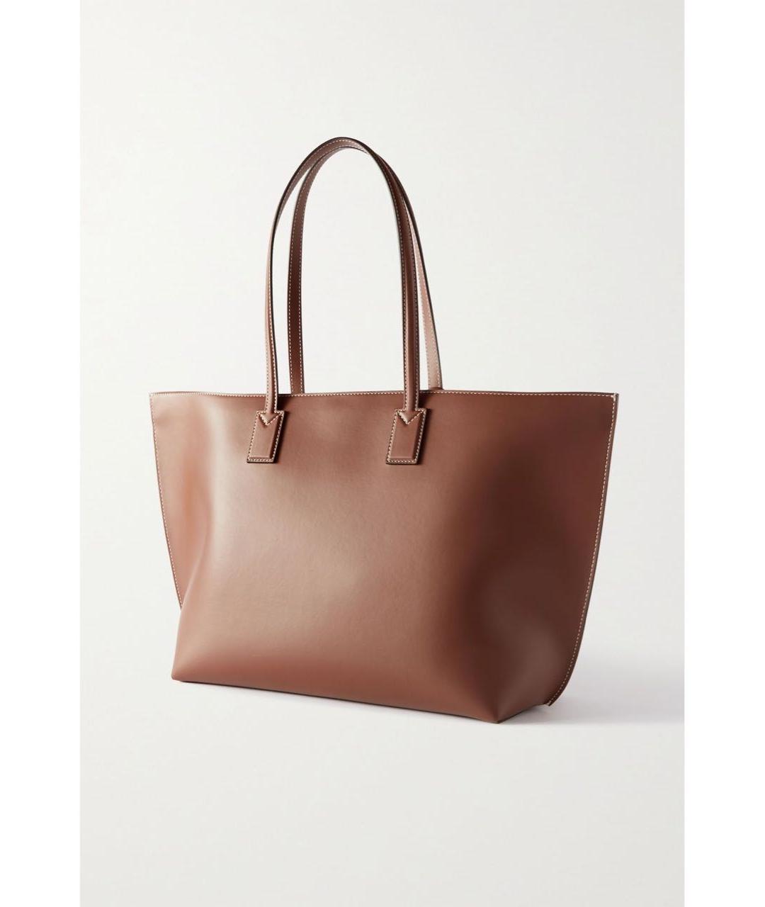 BURBERRY Коричневая кожаная сумка тоут, фото 4