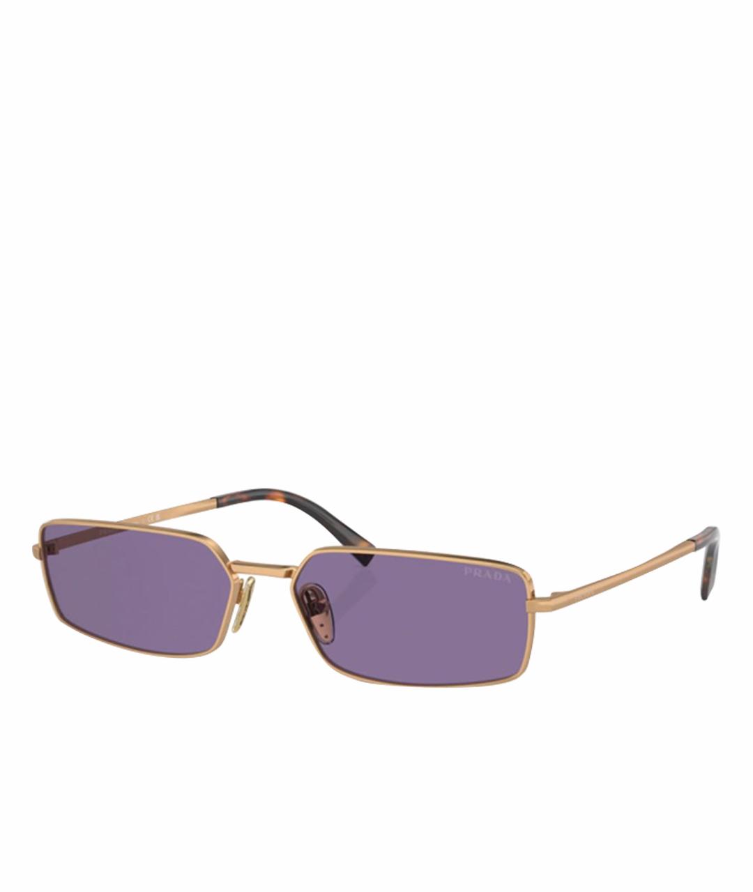 PRADA Фиолетовые металлические солнцезащитные очки, фото 1