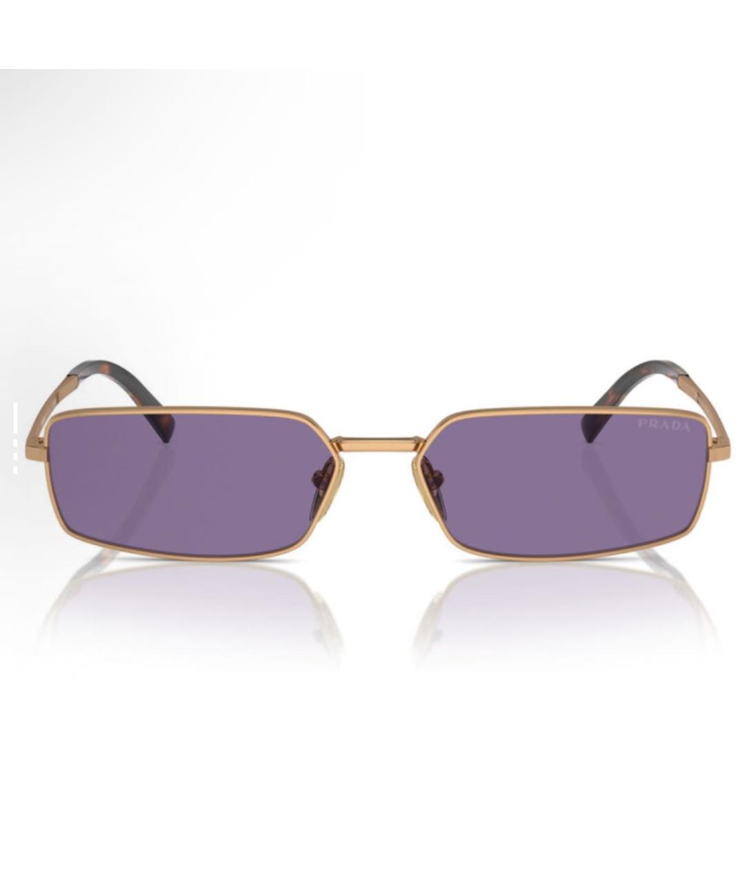 PRADA Фиолетовые металлические солнцезащитные очки, фото 4