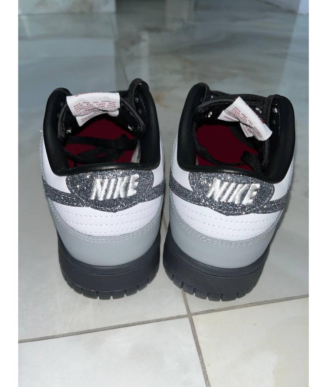 NIKE Серые кожаные кроссовки, фото 7