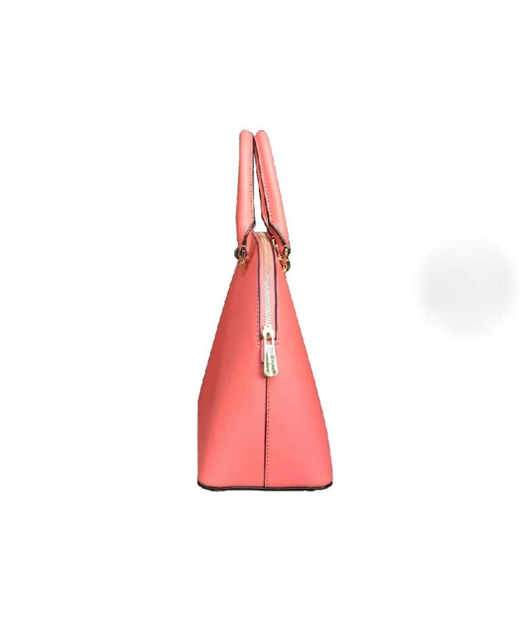 MICHAEL KORS Коралловая кожаная сумка с короткими ручками, фото 2