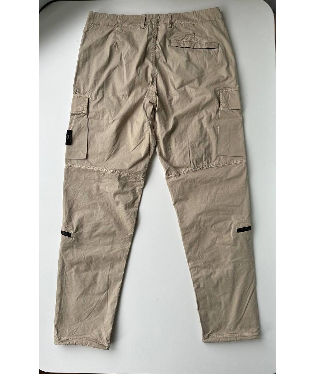 STONE ISLAND Бежевые повседневные брюки, фото 5