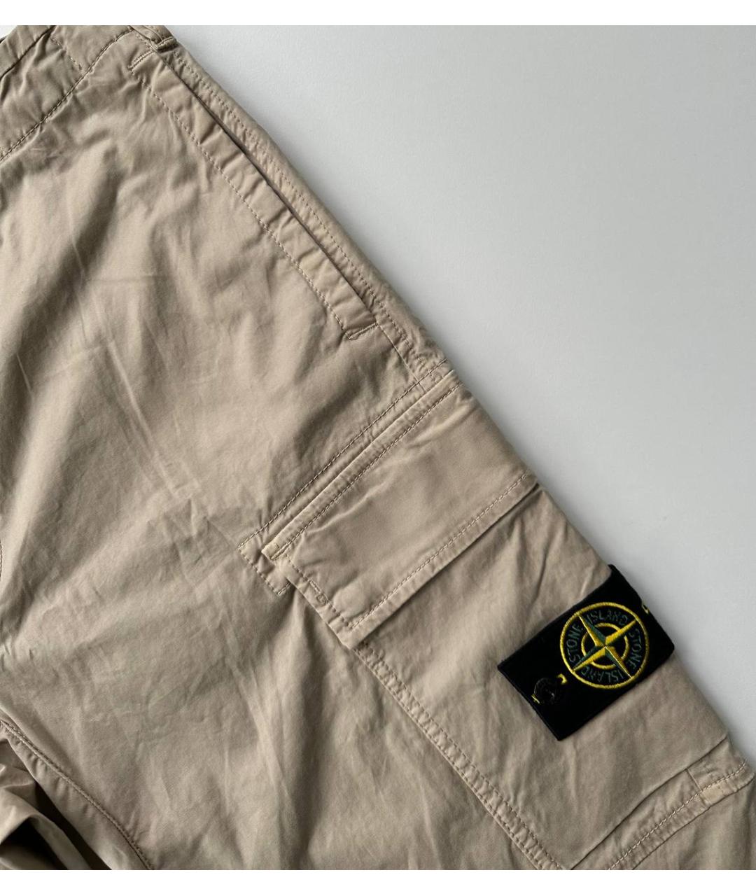 STONE ISLAND Бежевые повседневные брюки, фото 3