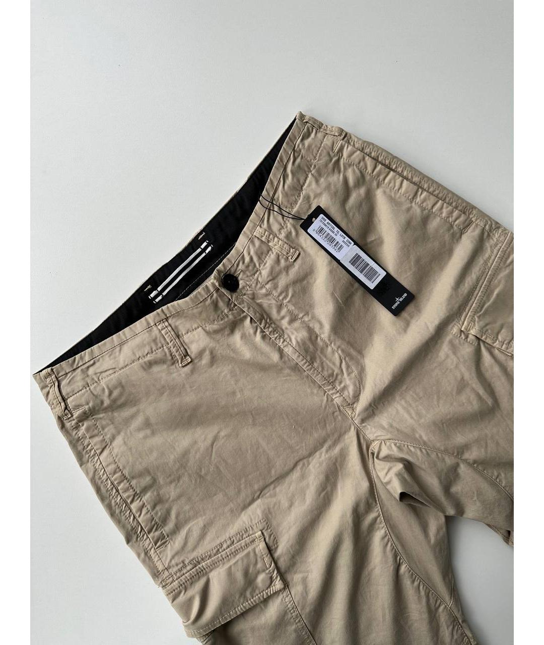 STONE ISLAND Бежевые повседневные брюки, фото 2