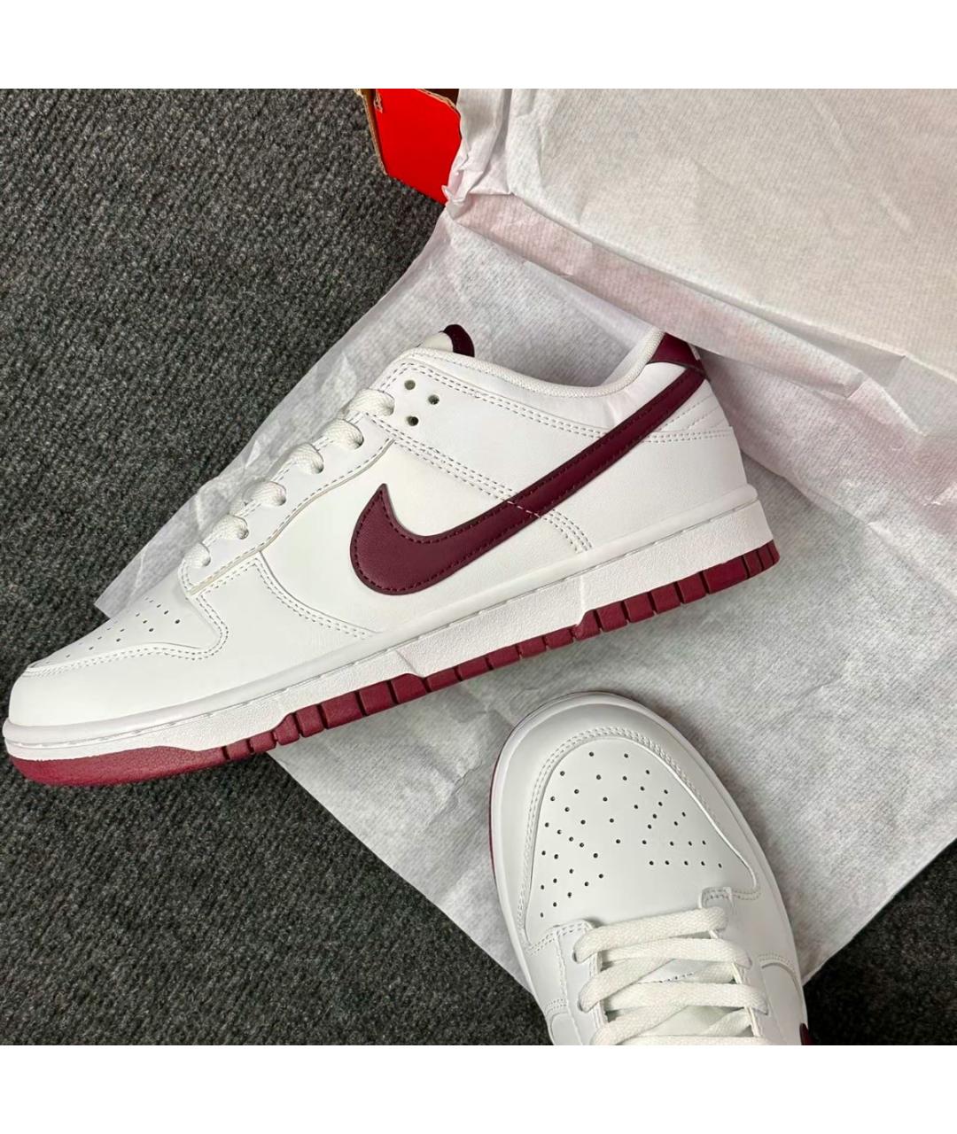 NIKE Белые кожаные низкие кроссовки / кеды, фото 8