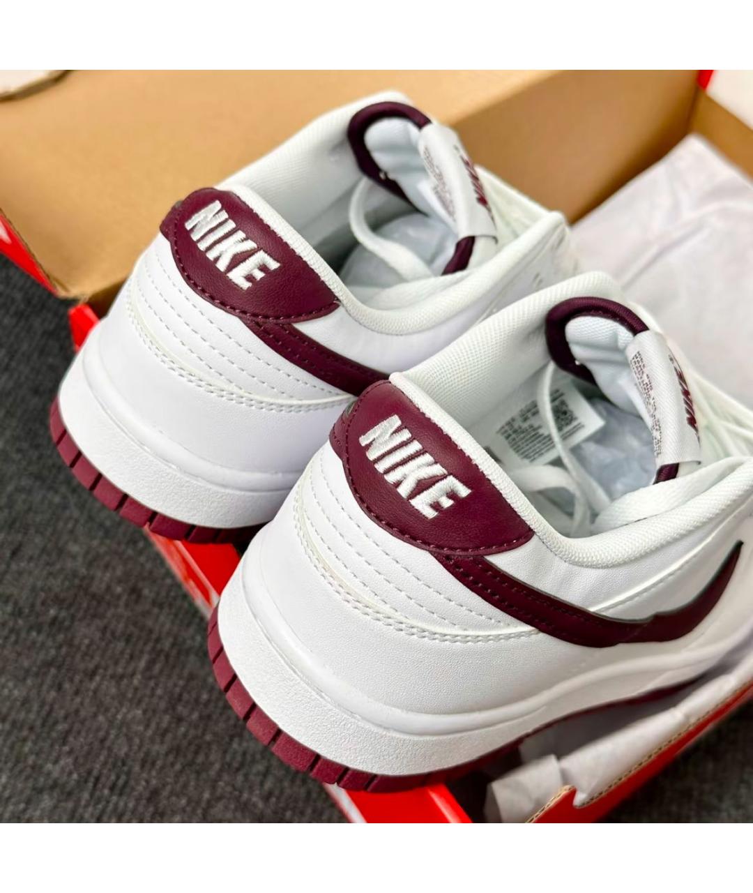 NIKE Белые кожаные низкие кроссовки / кеды, фото 4
