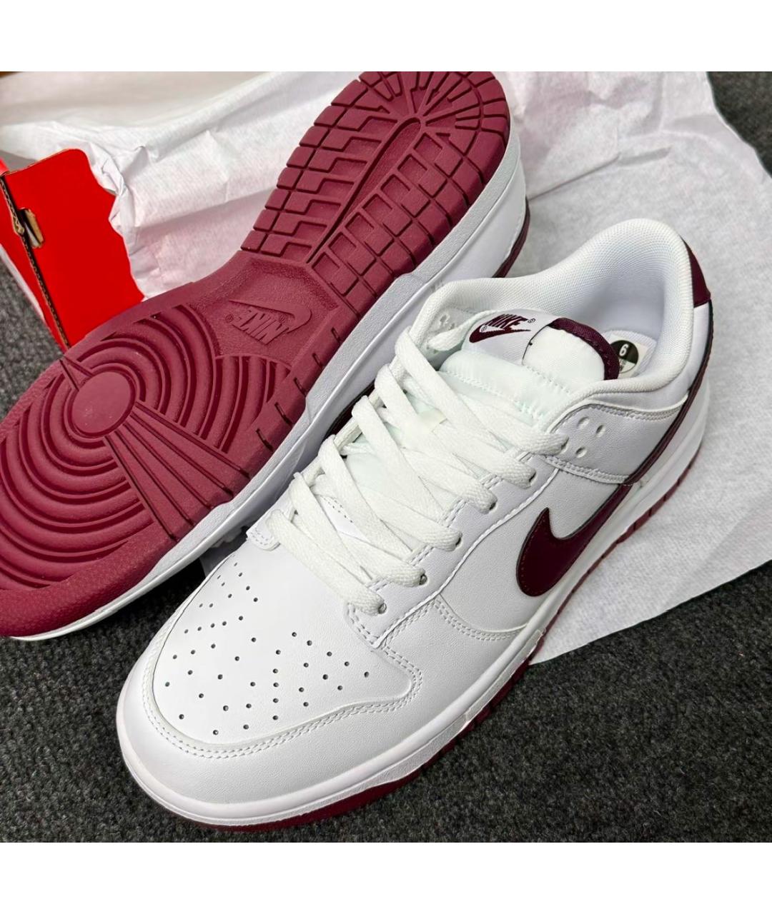 NIKE Белые кожаные низкие кроссовки / кеды, фото 3