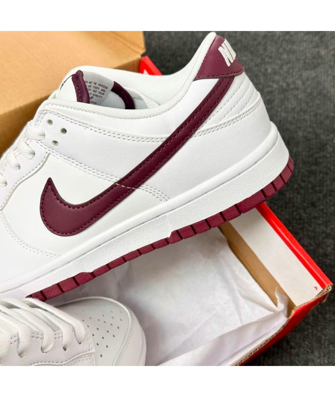 NIKE Белые кожаные низкие кроссовки / кеды, фото 5