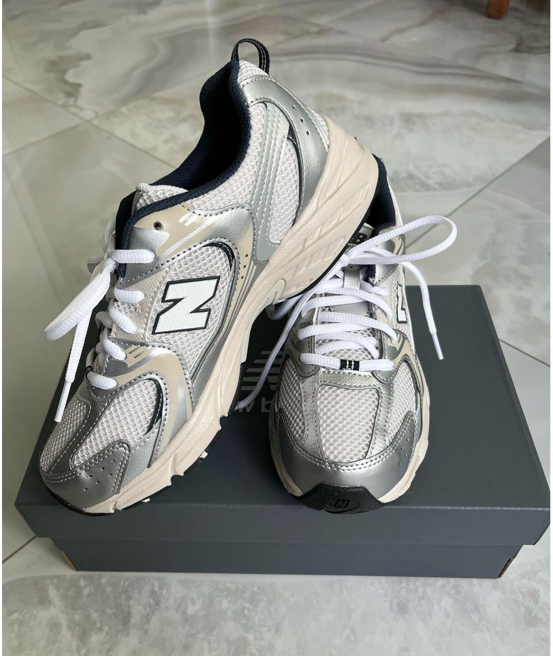 NEW BALANCE Серебряные кроссовки, фото 4