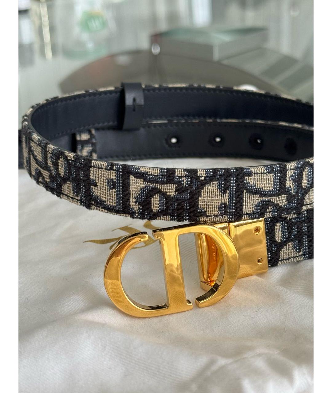 CHRISTIAN DIOR Темно-синий ремень, фото 3
