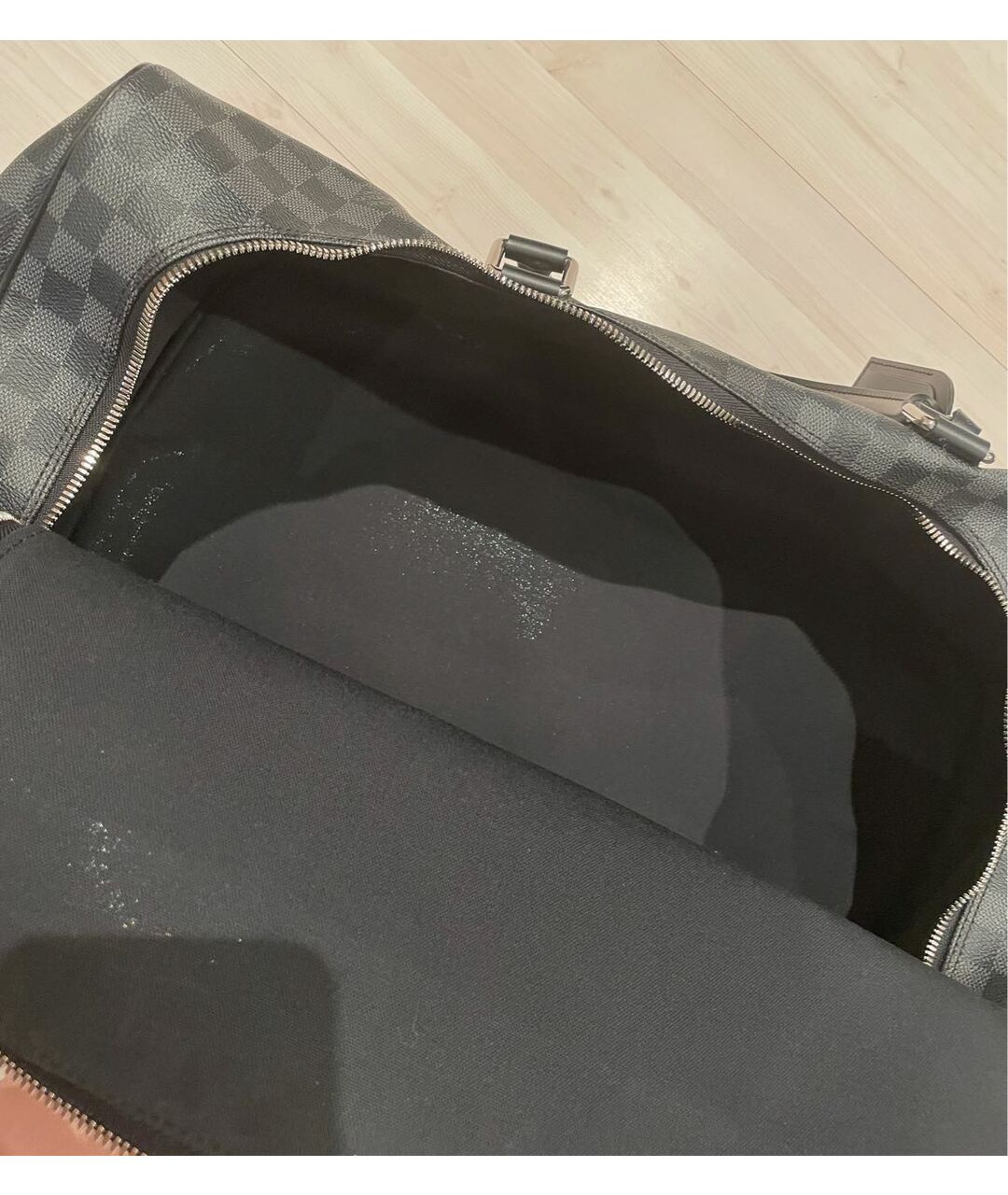 LOUIS VUITTON PRE-OWNED Черный кожаный чемодан, фото 4